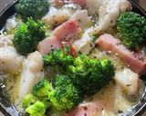 ☆白身魚とベーコンのアヒージョ☆作り方2写真