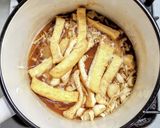 ホタテ貝柱とキノコに油揚げの醤油煮作り方3写真