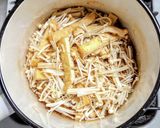 ホタテ貝柱とキノコに油揚げの醤油煮作り方4写真