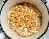 ホタテ貝柱とキノコに油揚げの醤油煮作り方5写真