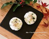白菜の漬物のもち麦おにぎり作り方2写真