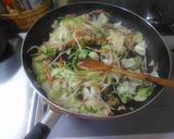 野菜いためにギョーザのタレで中華屋の味♪作り方5写真
