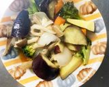 根菜茄子肉なし甘辛照り焼き味温野菜サラダ作り方15写真