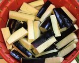 鶏ハラミと茄子と厚揚げのポン酢炒め煮作り方1写真