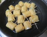 ジュワッ♪　長ねぎの油揚げ巻きの白だし煮作り方3写真