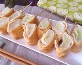 ジュワッ♪　長ねぎの油揚げ巻きの白だし煮作り方5写真