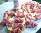りんごの豚肉ロール・ロースト作り方2写真
