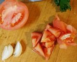 しらすトマトガーリックパスタ作り方1写真