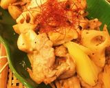 豚バラと蓮根セロリの中華炒め作り方7写真