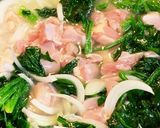 ほうれん草で親子丼風　　簡単！作り方2写真