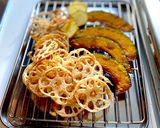 野菜素揚げをメインディッシュに盛り付ける作り方4写真