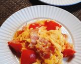 ミニトマトとベーコンのスクランブルエッグ作り方5写真