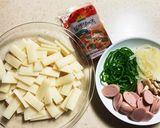 ✩お餅deピザ✩作り方1写真