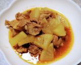 大根と豚肉のとんかつソース煮込み作り方2写真