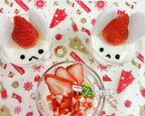 うさぎサンタミルクプリン☆ゼラチン卵不要作り方6写真