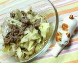 ✿残りキャベツで一品❀和風✿ひき肉炒め♡作り方3写真