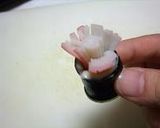 お弁当に✿のり×チーズ×かにかまのお花作り方5写真