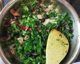 こだわり生フランクとケールのパスタ作り方4写真