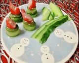 くるくるキュウリ酢の物☆クリスマスカラー作り方8写真