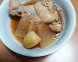 にんにく1玉で作る鶏手羽元と大根の黒酢煮作り方12写真