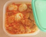 トマトソースで鶏肉煮，卵煮♪タンパク摂取作り方11写真