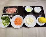 豚肉と野菜のレンジ蒸し作り方1写真