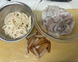 イカとレンコンの塩ダレ炒め作り方1写真