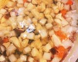 鶏肉と根菜とキノコのスープ作り方5写真