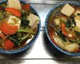 小松菜と人参、木綿豆腐の力そば作り方5写真