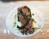 超簡単！ひき肉ピーマンのトルティーヤ！作り方5写真
