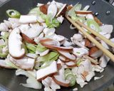 鶏ささみと椎茸の柚子胡椒パスタ作り方6写真