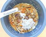 管理栄養士の　蓮根もち麦入り中華風おこわ作り方7写真