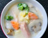 きのこと白菜のホワイトシチュー作り方4写真