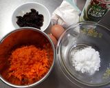 焼くまで10分！人参とぶどうのケーキ作り方2写真