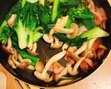 タアサイのゆず風味の豆乳カルボナーラ作り方4写真