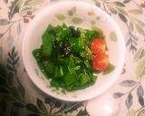サラダほうれん草と鰹節と海苔の醤油サラダ作り方4写真