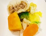 肉まん♡体ポカポカ蒸し野菜♡スズキ添え作り方3写真