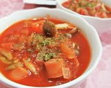 トマト缶とキャベツとしめじのスープ作り方10写真