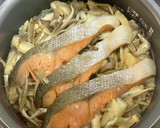 鮭と舞茸の炊き込みご飯作り方6写真