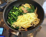 揚げ舞茸とほうれん草のペペロンチーノ風作り方8写真