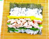 簡単キンパ サラダチキン編作り方4写真