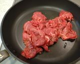 水菜と牛肉の煮物作り方1写真