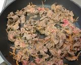 水菜と牛肉の煮物作り方2写真