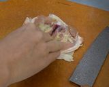 パクチークリスマスツリーソースの鶏もも肉作り方3写真