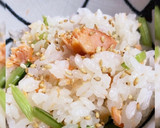 鮭と京菜の漬け物で簡単混ぜご飯作り方3写真