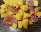さつまいもと白菜の漬物のサラダ作り方2写真