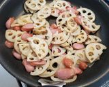 れんこんとウインナーのペペロン炒め作り方3写真