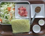 【主食・主菜・副菜】レンジで焼きそば作り方1写真