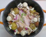 チキンときのことハッセルバックポテト焼き作り方7写真