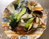 簡単カルビクッパ風味豚こま大根青椒肉絲風作り方12写真